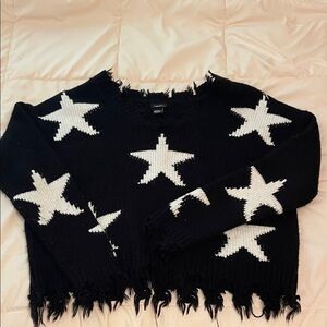 Rue21 Black and White Star Sweater